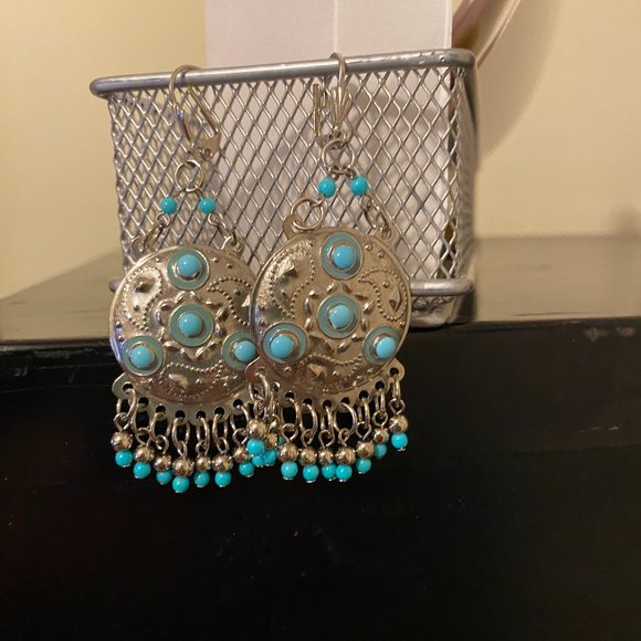 Jewelry - SIlver and Turquoise Earrings
